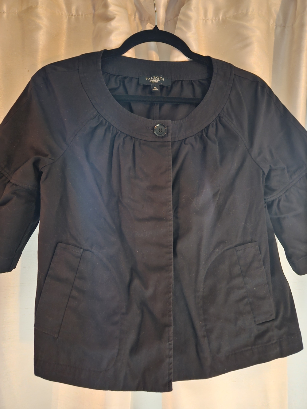 Talbots Black Button-Front Jacket - Picture 2 of 3